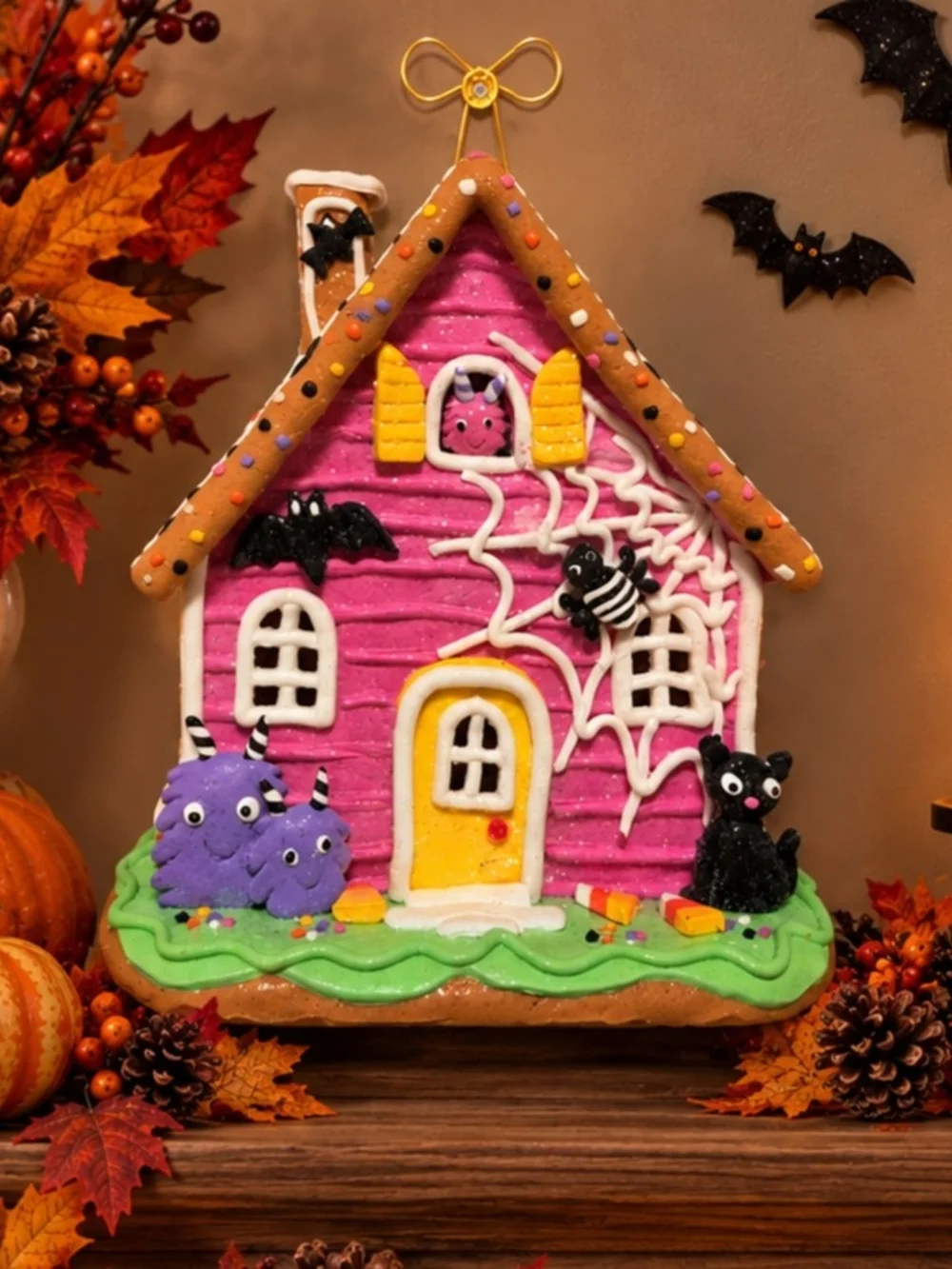Halloween Gingerbread Haunted House Decoration